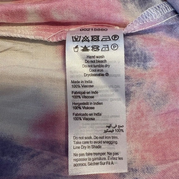 Loralette Plus Size Seashore Maxi Dress Serene Tie Dye Belted Tiered V-Neck - Picture 8 of 10